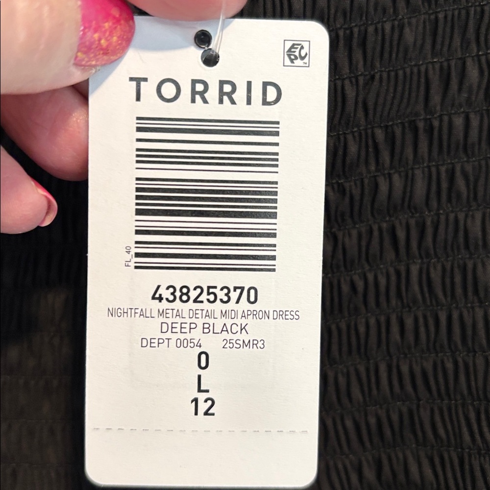 Size 0 Torrid Nightfall metal detail midi dress lightweight cotton NWT - Picture 8 of 8